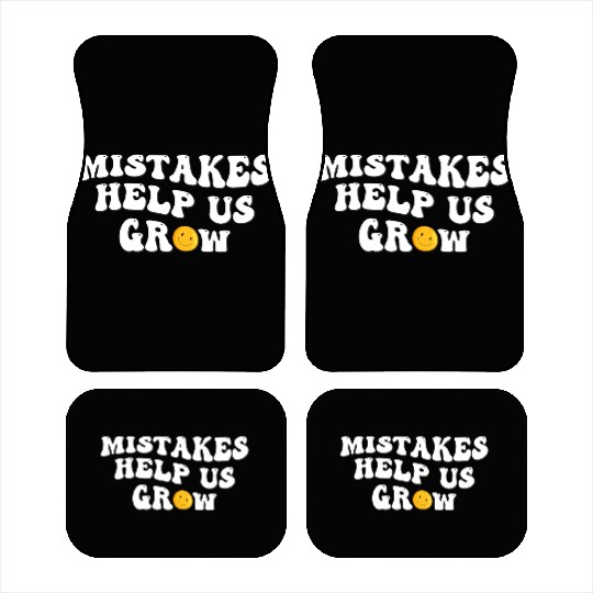 Groovy Mistakes Help Us Grow - Back To School Car Mats