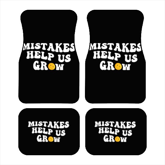 Groovy Mistakes Help Us Grow - Back To School Car Mats