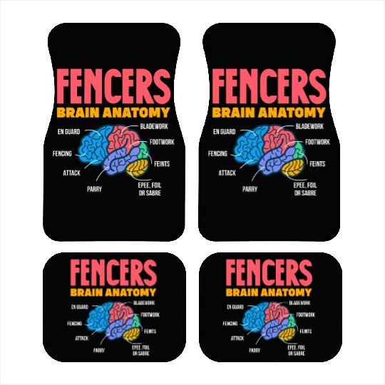 Fencers Brain Anatomy Car Mats
