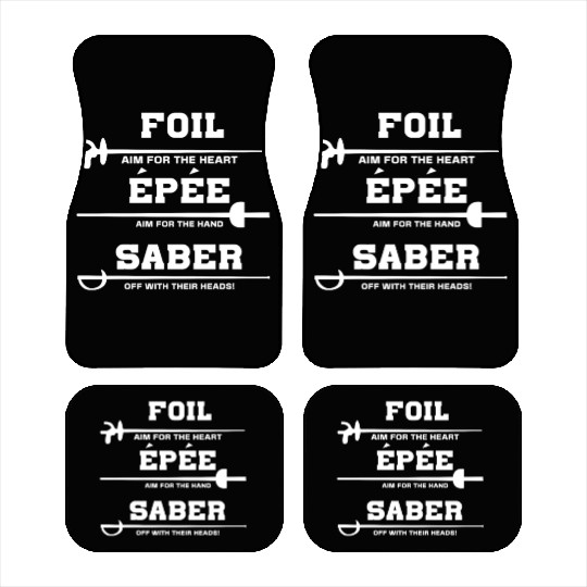 Fencing Foil Epée Saber Car Mats