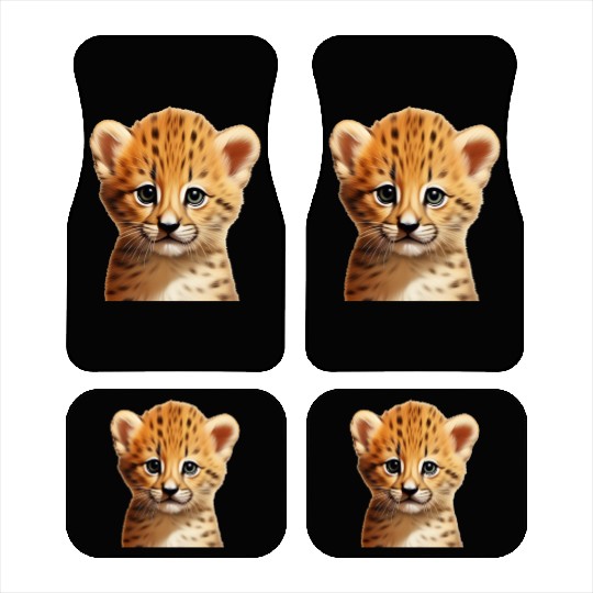 Baby cheetah portrait Car Mats