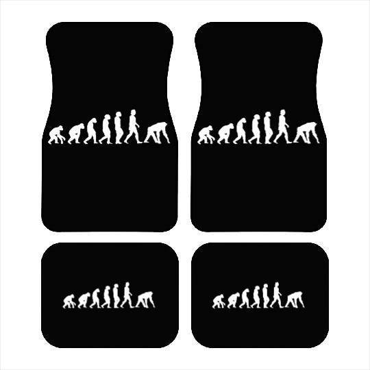 Monkey white evolution animals chimpanzee Car Mats
