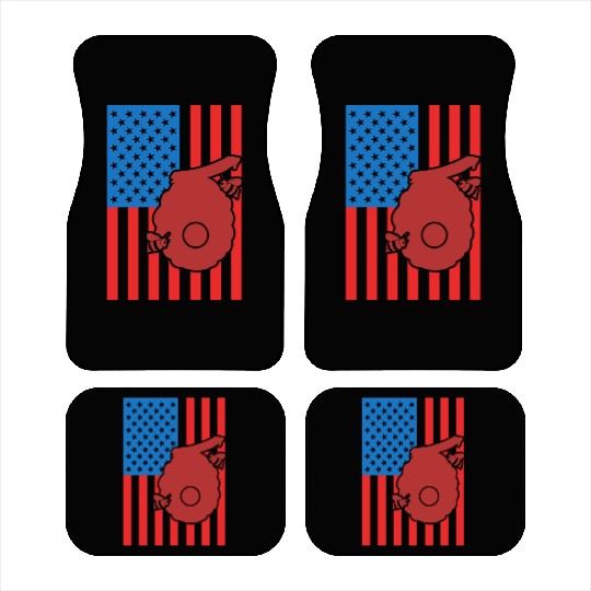 Beekeeping US Flag Car Mats