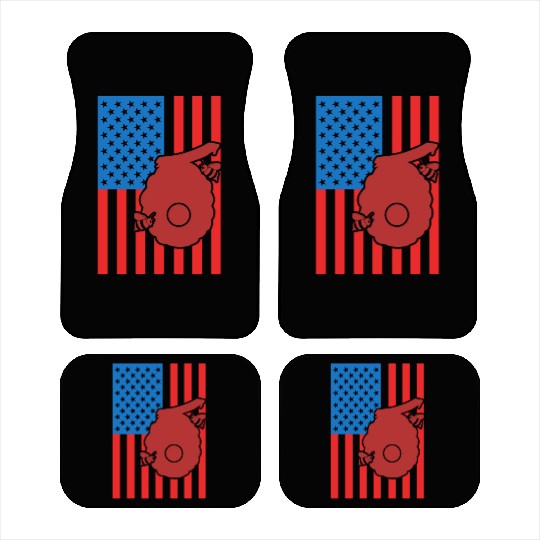 Beekeeping US Flag Car Mats