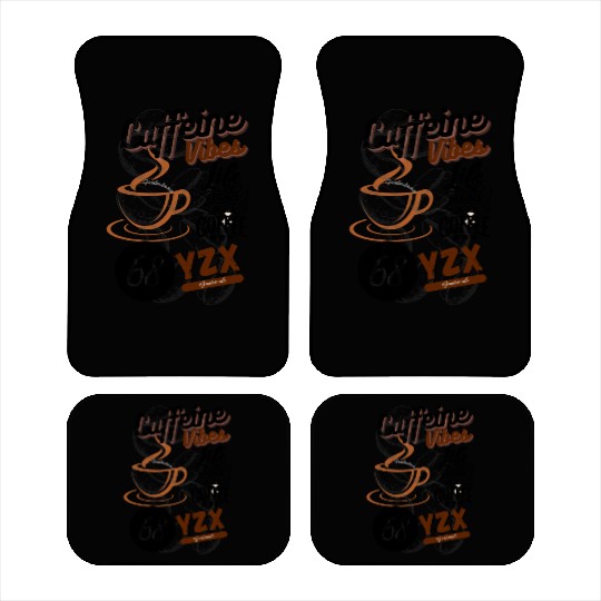 Vintage caffeine vibes Car Mats