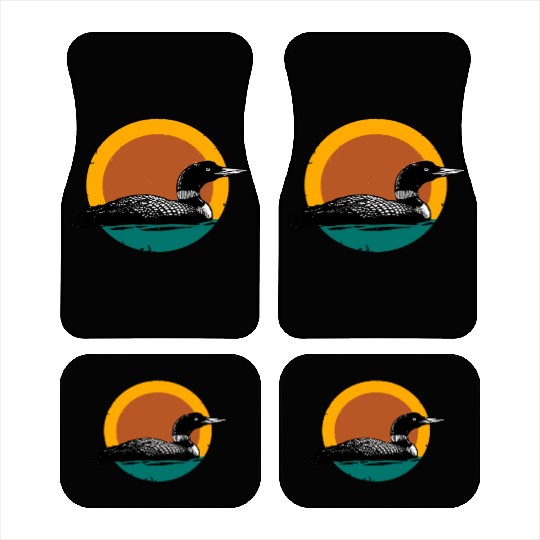 Loon Sunset Faded Look with Retro Colors Car Mats