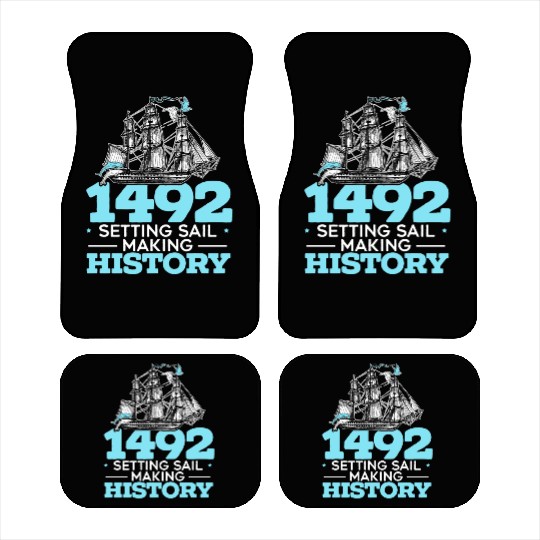 1492: Setting Sail Making History Columbus Day Car Mats