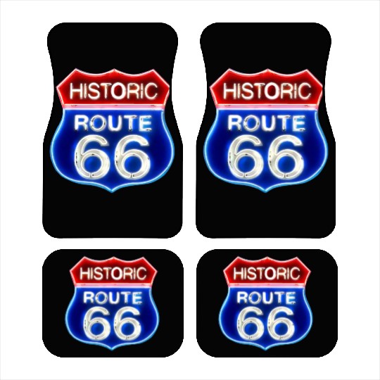 Route 66 neon sign Car Mats