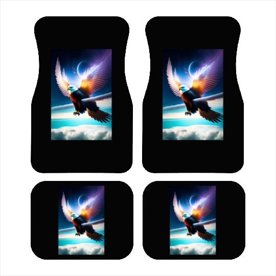 "Embrace Transformation: Crystal Eagle Design" Car Mats