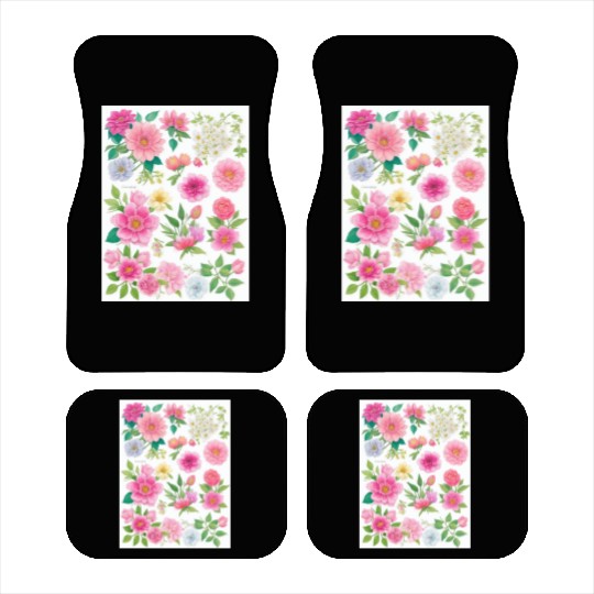 Lavender and Lilac Spring Flowers Car Mats