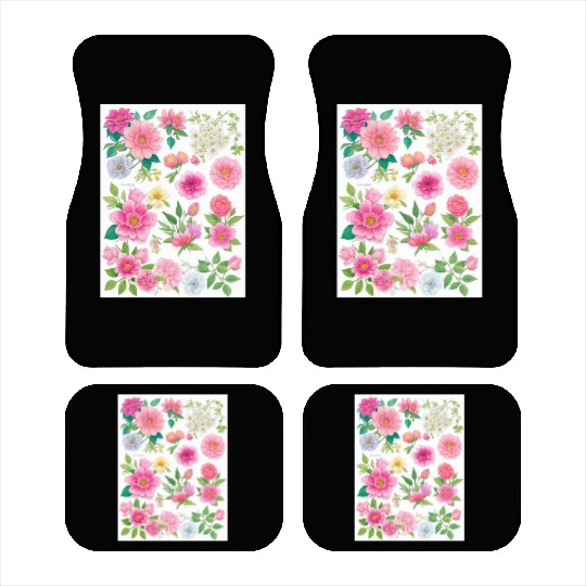 Lavender and Lilac Spring Flowers Car Mats