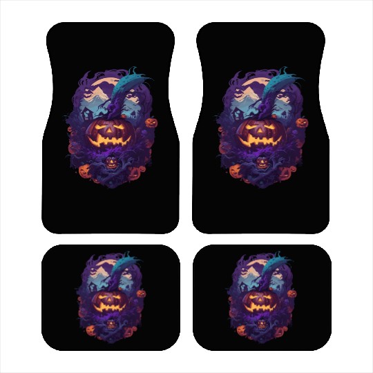 Scary Halloween Pumpkin Car Mats