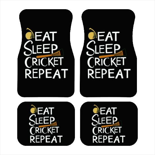 Eat Sleep Cricket Repeat: Cricket Lover's Car Mats