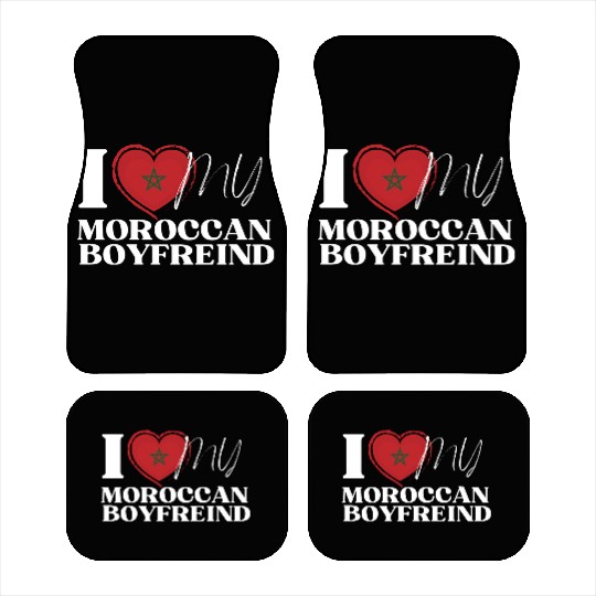 I Love My Moroccan Boyfriend Multi Nationality Car Mats