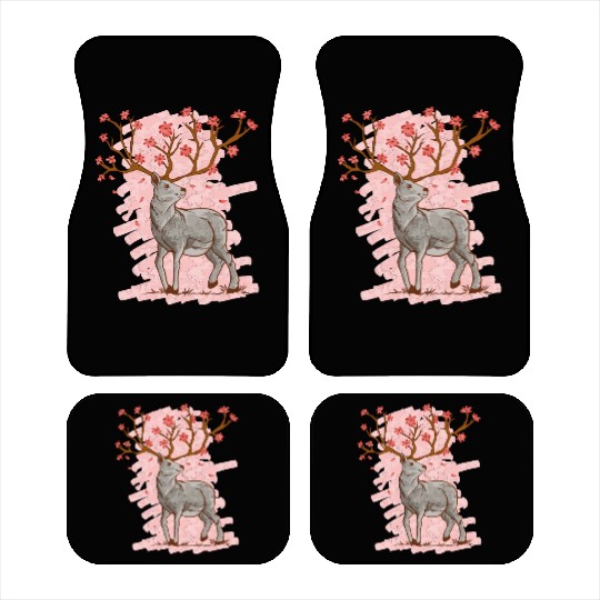 Cherry Blossom Deer Sakura Car Mats