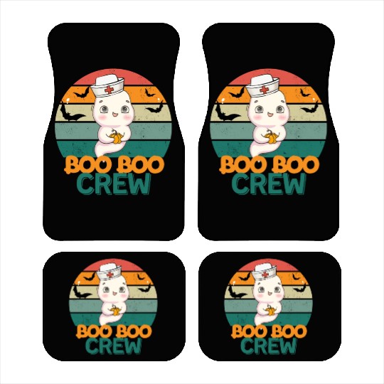 Boo Boo Crew Ghost Halloween Paramedic Nurse Ghost Car Mats