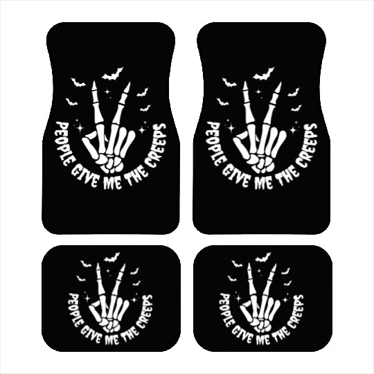 People Give Me The Creeps Skeleton Hand Halloween Car Mats
