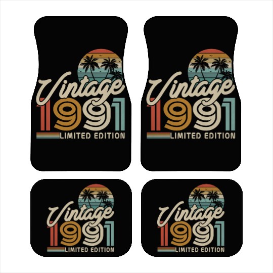 Vintage 1991 Birthday Surprise Car Mats