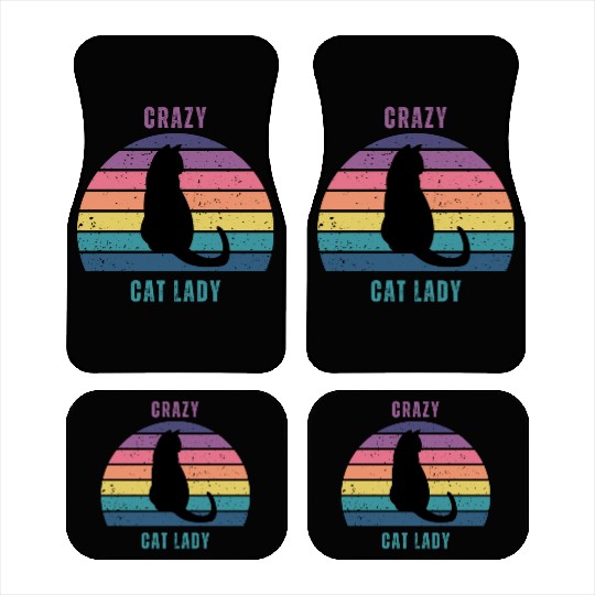 crazy cat lady Car Mats