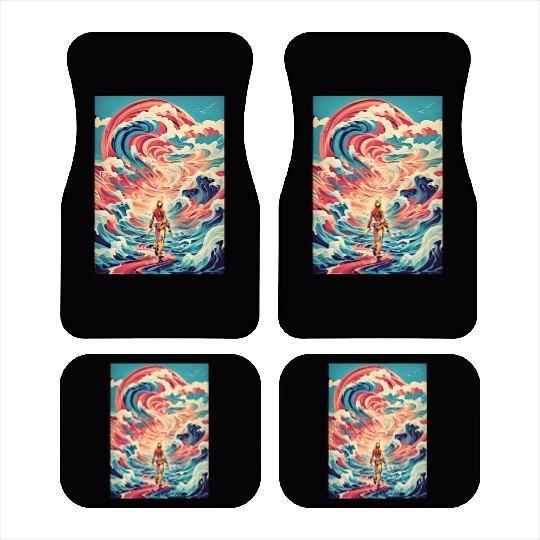 Retro Wave Nostalgia Car Mats