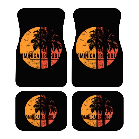 Artistic Dominican Republic Cool Palm Tree Car Mats