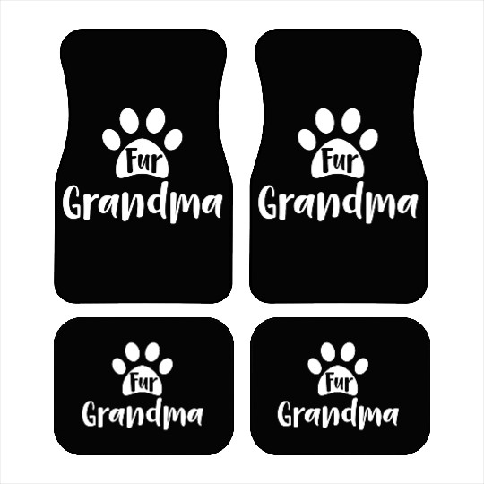Funny Fur Grandma Dog Cat Pet Lover Grandmother Car Mats