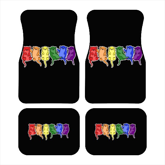 LGBT+ Flag Otter Design for proud LGBT+ People Car Mats
