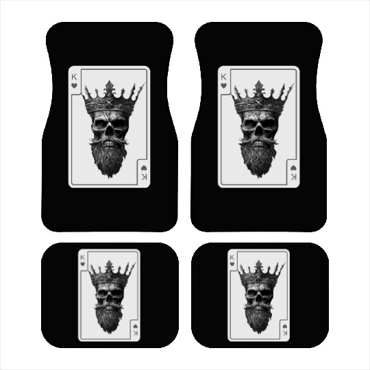King of Hearts Creepy Card Game Poker Car Mats