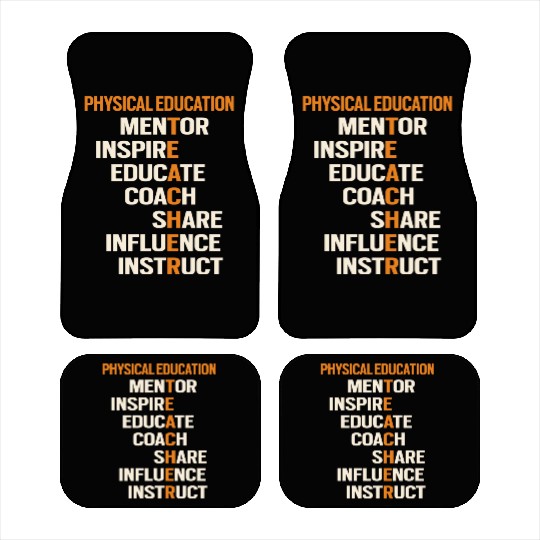 Pe Physical Education Teacher Teach Back To School Car Mats