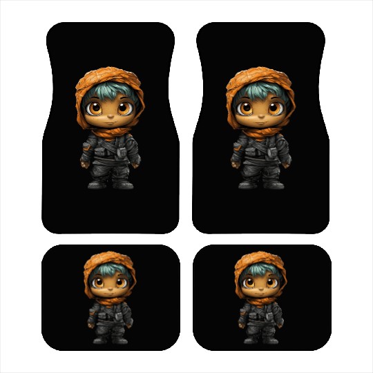 Halloween Spooky Cartoon Mummy Car Mats
