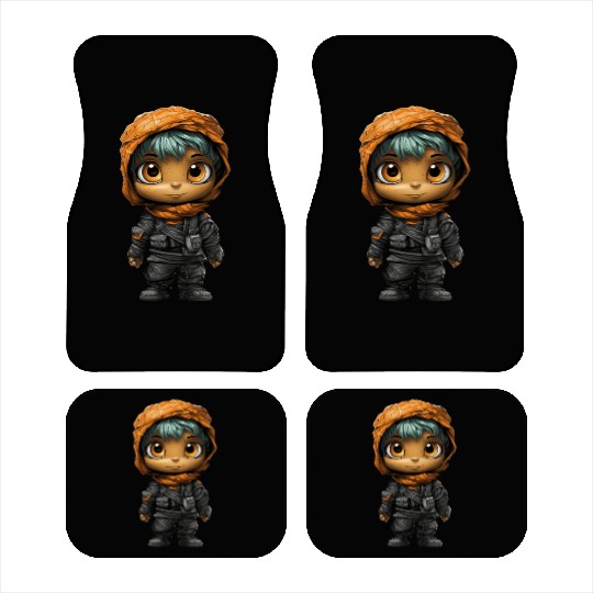 Halloween Spooky Cartoon Mummy Car Mats
