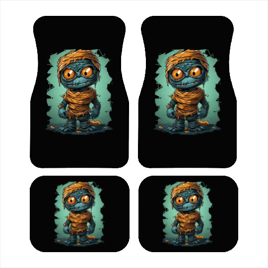 Halloween Spooky Cartoon Mummy Car Mats