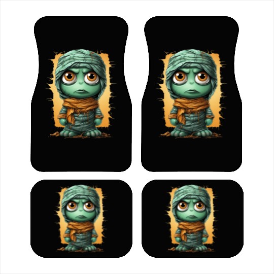 Halloween Spooky Cartoon Mummy Car Mats