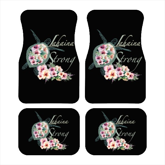 Lahaina Strong: Hibiscus and Sea Turtle Car Mats