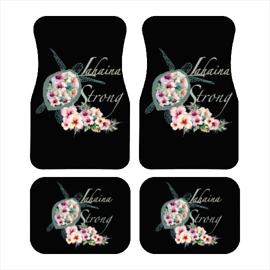 Lahaina Strong: Hibiscus and Sea Turtle Car Mats