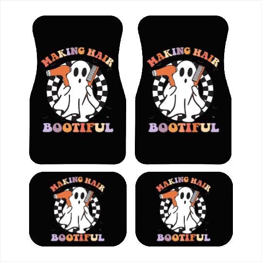 Making Hair Bootiful Hairdresser Halloween Ghost Car Mats