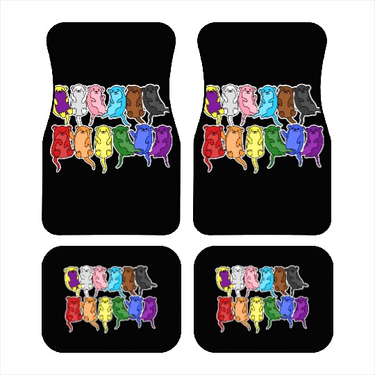 Pride Progress Flag Otter Design for Equality Car Mats