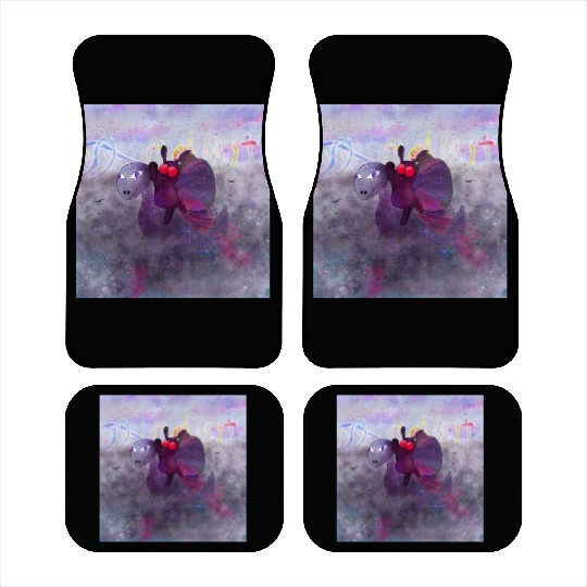 Mothman and Bessie the Lake Erie Monster's Vacay Car Mats