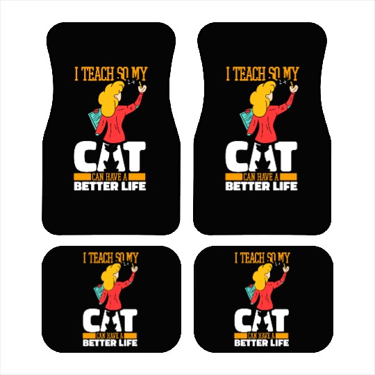 Daycare Teacher Cat Car Mats