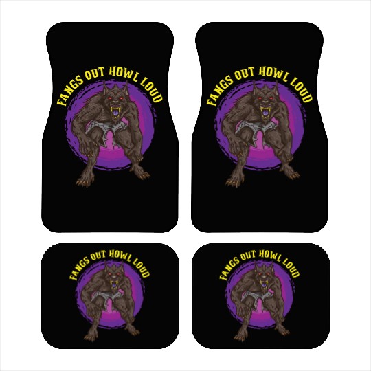 Funny Horror Werewolf Lycanthropy Full Moon Shapes Car Mats
