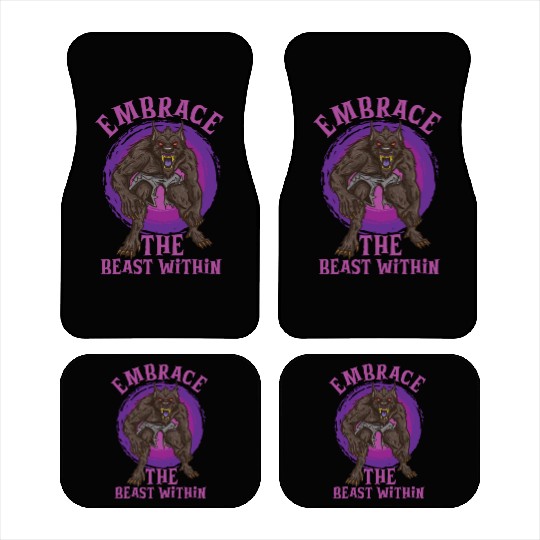 Funny Horror Werewolf Lycanthropy Full Moon Shapes Car Mats