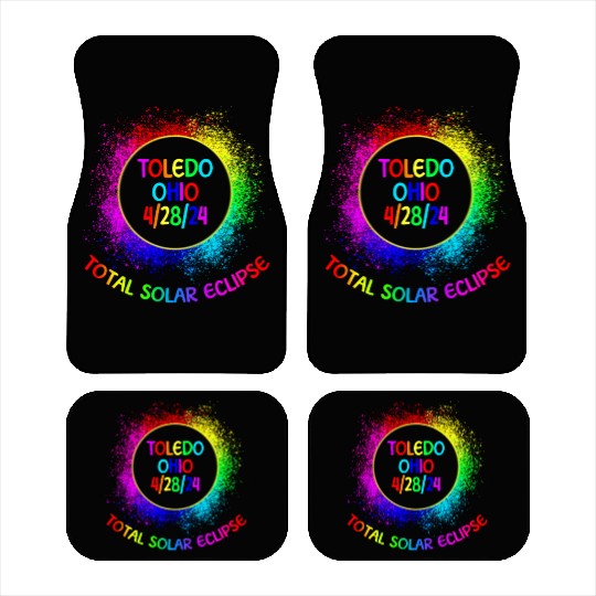 Total Solar Eclipse Toledo Ohio 4/28/24 Kids Car Mats