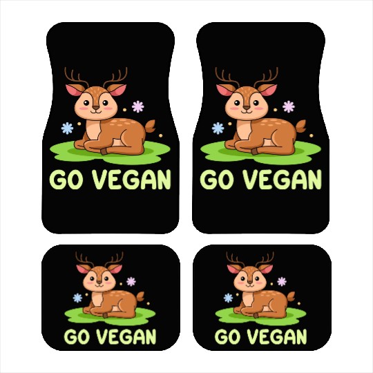 Deer Design for proud Vegans Car Mats