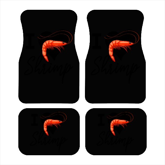 I Love Shrimp Car Mats