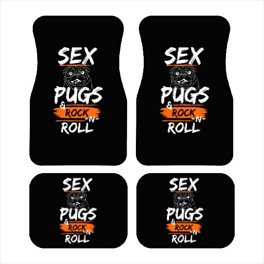 Mops and Roll - The Rockin' Pug Car Mats