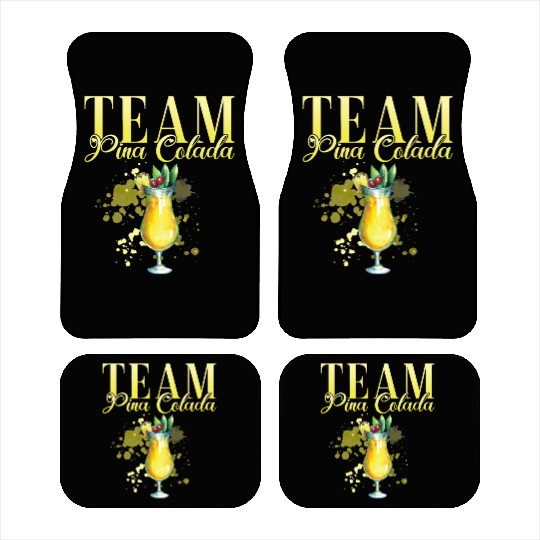 Team Pina Colada Cocktail Bartender Car Mats