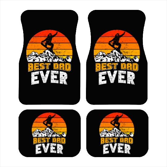 Snowboarder Best Dad Ever Snowboarding Freestyle Car Mats