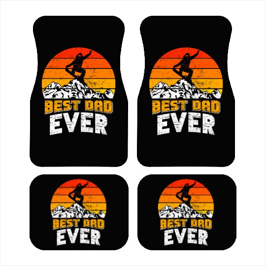 Snowboarder Best Dad Ever Snowboarding Freestyle Car Mats