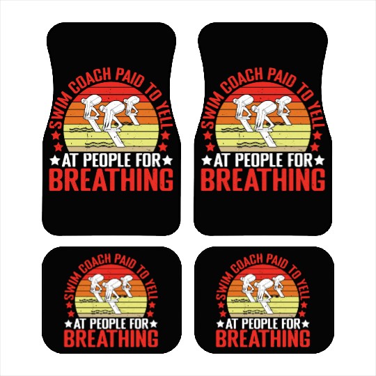 Swim Coach Paid To Yell At People For Breathing Car Mats