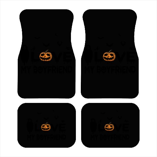 I Love My boyfriend Halloween lovers Car Mats